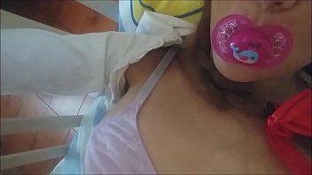 dad's babe loves sucking pacifier and...
