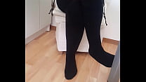 Girlfriends sister with socks under tabe very sexy feets with socks
